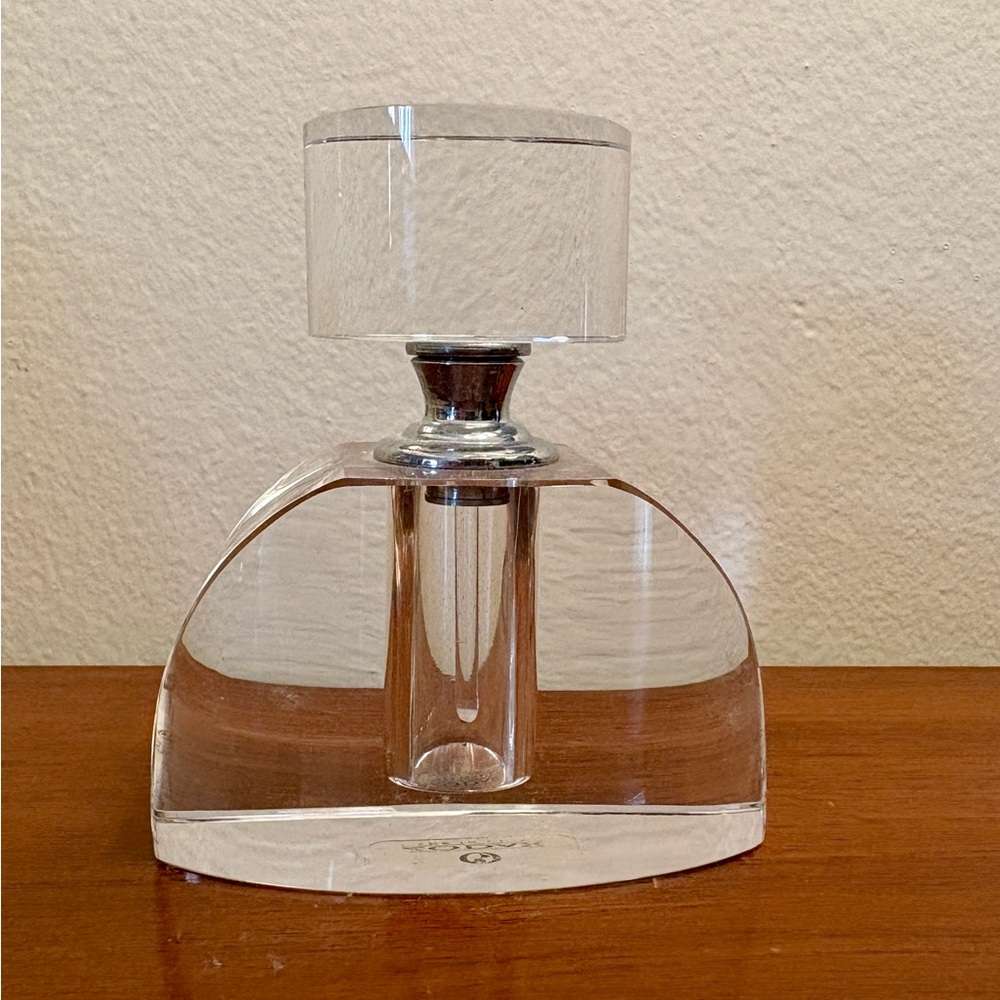 Zodax Modern Morocco Bell Shaped Glass Perfume Bottle With Dabber, Never Used